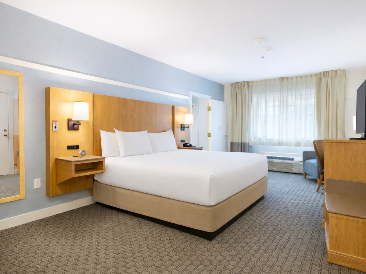 Settle into our King room and enjoy a peaceful, comfortable retreat at Two Trees Inn.